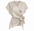 Satin Wrap Blouse