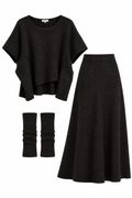 Black Knit Three-Piece Set