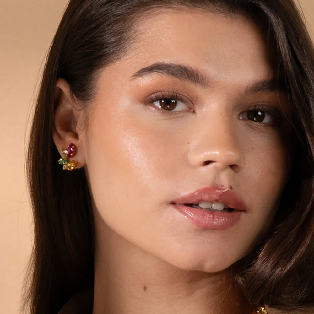 CLARE EARRINGS GOLD-AUTUMN BLOOM COMBO