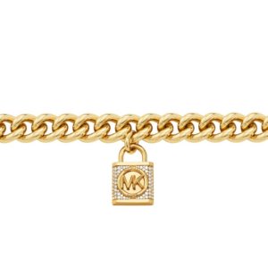 Michael Kors Metallic Muse 14K Gold-Plated Pave Lock Γυναικείο Κολιέ