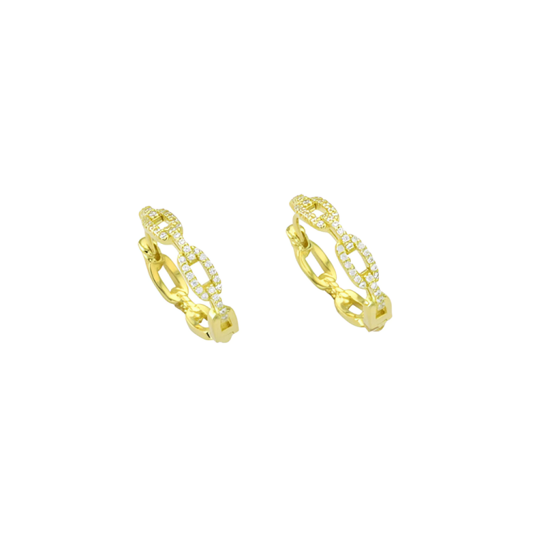 1GOLD CHAIN HOOPS