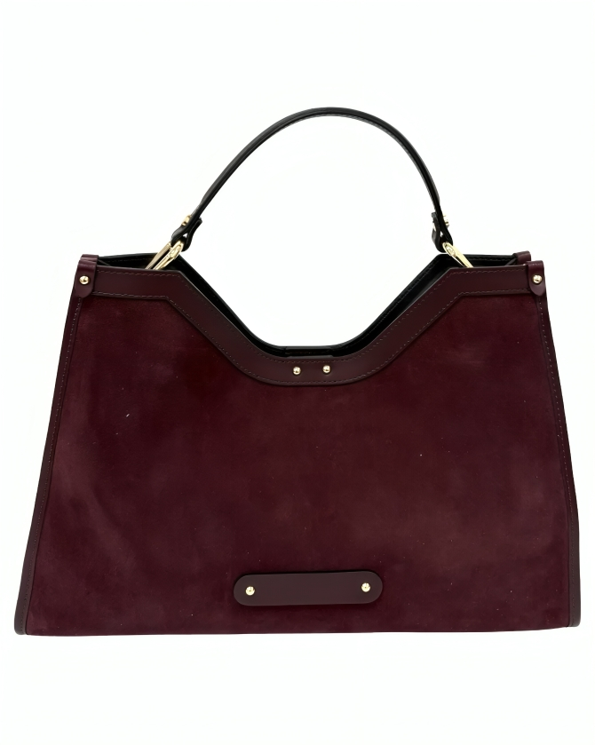 1LINDA BURGUNDY RED LEATHER BAG