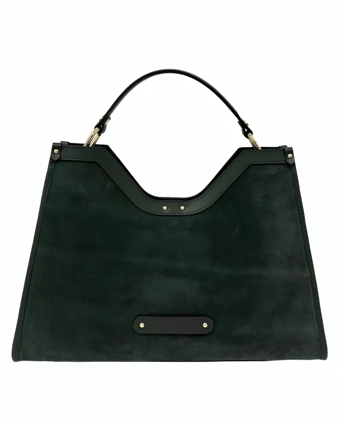 1LINDA GREEN LEATHER BAG