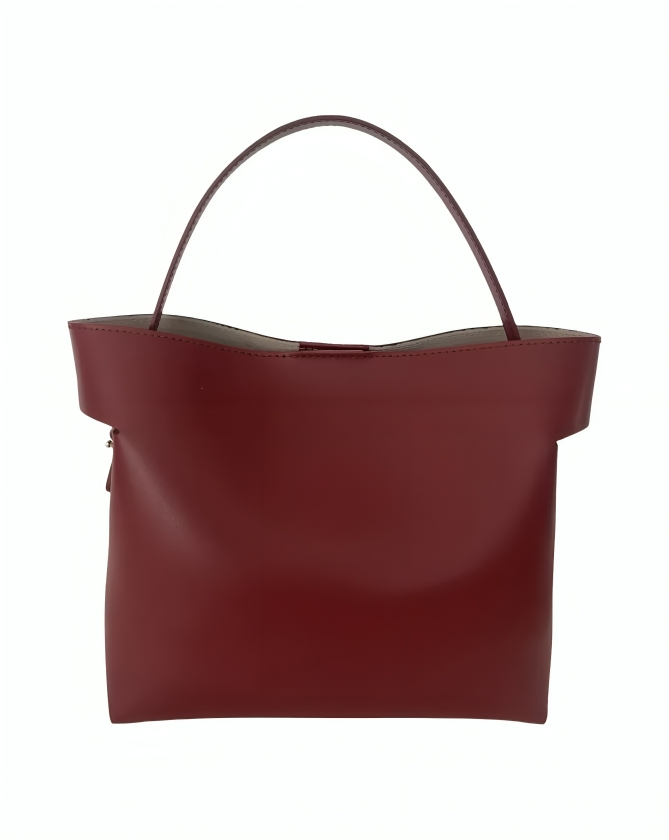 1ROSIE BURGUNDY RED LEATHER BAG