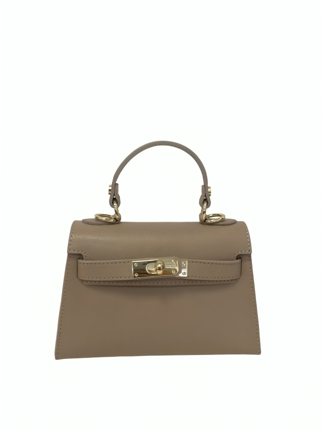 ANDRI MINI BEIGE LEATHER BAG