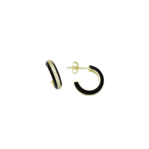 BLACK ZIRCON HOOPS