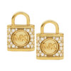 Michael Kors Premium 14K Gold-Plated Silver Pave Lock Γυναικεία Σκουλαρίκια